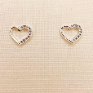 BRINCO CORAÇAO LISO E ZIRCONIA