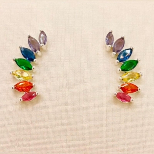 BRINCO EAR CUFF ZIRCONIA COLORIDA