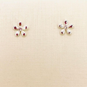 BRINCO FLOR PONTO ZIRCONIA