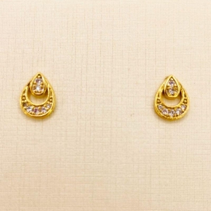 BRINCO GOTA DUPLA ZIRCONIA