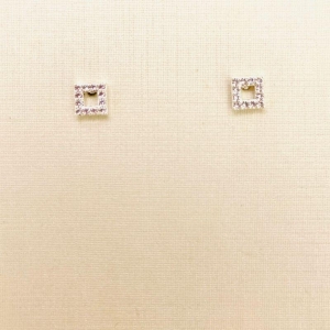 BRINCO MINI QUADRADO ZIRCONIA VAZADO