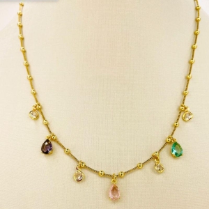 COLAR BOLINHAS PONTO DE LUZ COLORIDO