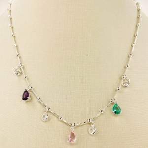 COLAR BOLINHAS PONTO DE LUZ COLORIDO