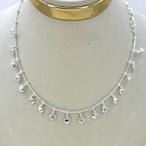 COLAR CHOCHER DE CORACOES E ZIRCONIA