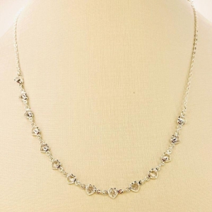 COLAR CORACOES ZIRCONIA