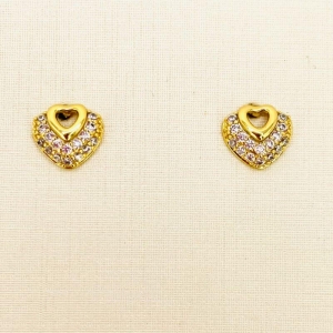 BRINCO CORACAO CONTORNADO ZIRCONIA GRANDE