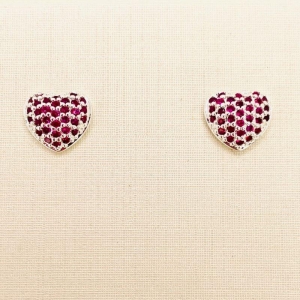BRINCO CORACAO ZIRCONIA ROSA