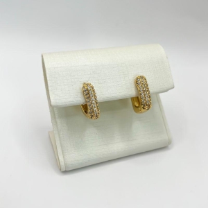 BRINCO QUADRADO ZIRCONIA CRAVEJADO