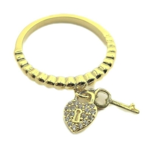 ANEL CHAVE E CADEADO DE CORACAO