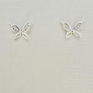 BRINCO BORBOLETA COM ASA CRAVEJADA