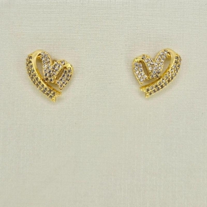 BRINCO CORACAO TORTO COM ZIRCONIA