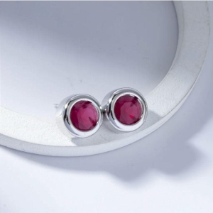 BRINCO PONTO DE LUZ RUBI PRATA