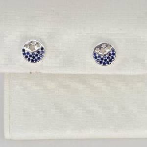 BRINCO REDONDO COM PEDRAS AZUIS