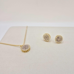 CONJUNTO CIRCULO ZIRCONIA LILAS
