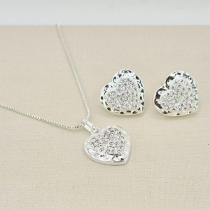 CONJUNTO CORACAO MOLDURA CRAVEJADO