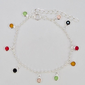 PULSEIRA CRAVEJADA BOLINHAS COLORIDAS