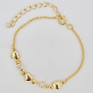 PULSEIRA TRES CORACOES CRAVEJADA