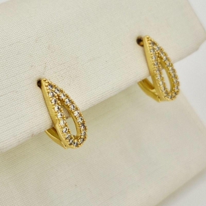 ARGOLA GOTA VAZADA ZIRCONIA