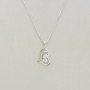 COLAR CORACAO COM PONTO DE LUZ