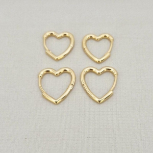 DUO ARGOLA DE CORACAO LISO