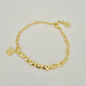 PULSEIRA PEROLAS E FLOR