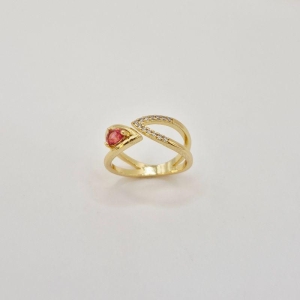 ANEL AJUSTAVEL PEDDRA VERMELHA