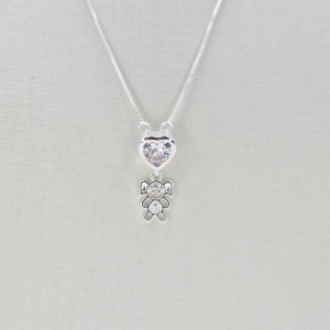 COLAR MENINA CRAVEJADA COM CORACAO