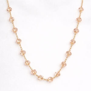 COLAR CRISTAIS ROSA BEBE