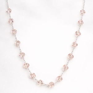 COLAR CRISTAIS ROSA BEBE