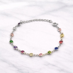 PULSEIRA CORACOES ZIRCONIA COLORIDO