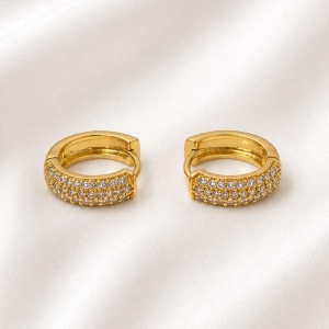 ARGOLA 3 FILEIRAS ZIRCONIA
