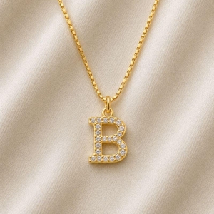 COLAR LETRA ZIRCONIA B
