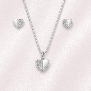 CONJUNTO CORACAO METADE CRAVEJADO