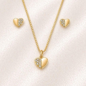 CONJUNTO CORACAO METADE CRAVEJADO