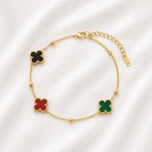 PULSEIRA DUPLA TREVO 3 CORES AÇO