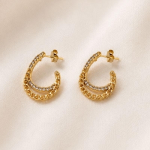 BRINCO  GOTA ELOS E ZIRCONIA