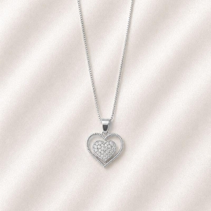 COLAR CORACAO DUPLO ZIRCONIA