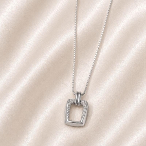 COLAR QUADRADO ZIRCONIA