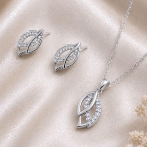 CONJUNTO FOLHAS COM ZIRCONIAS