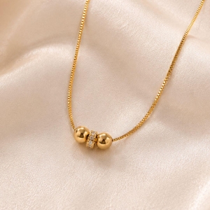 COLAR BOLINHA E ARCO COM ZIRCONIA