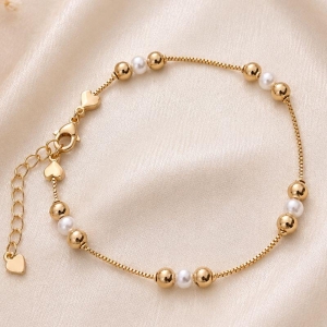 PULSEIRA BOLINHAS E PEROLAS