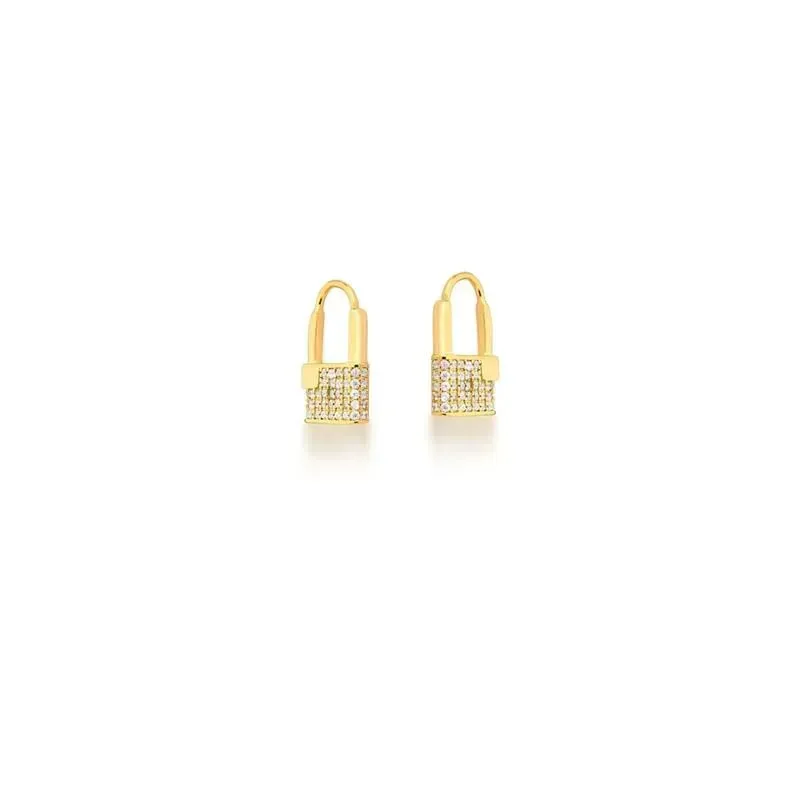 ARGOLA DE CADEADO COM ZIRCÔNIAS