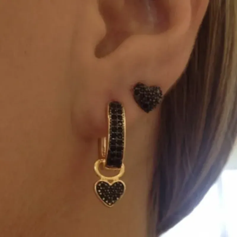 ARGOLA MICRO ZIRCONIA NEGRA