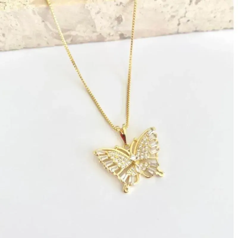 BORBOLETA  ZIRCONIA BAGUETE