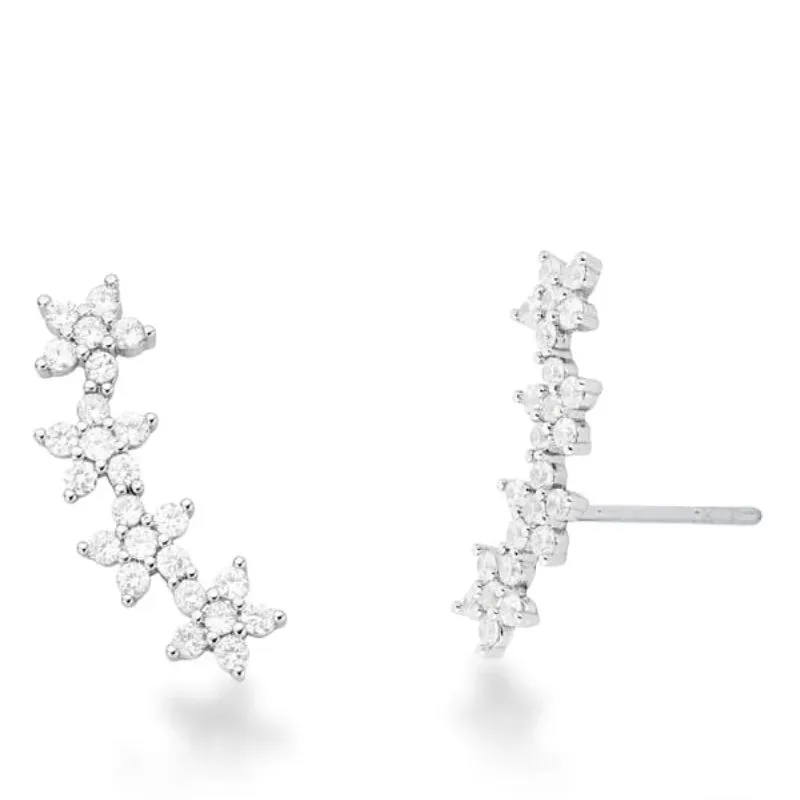 BRINCO FLOR  RODIO ZIRCONIA