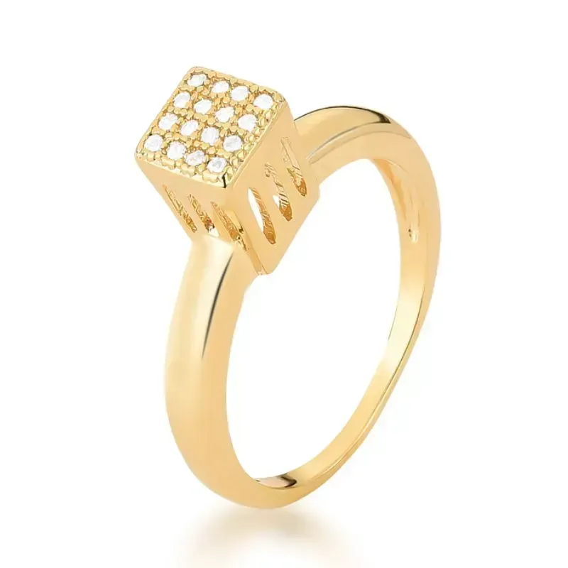 SOLITARIO ZIRCONIA QUADRADO