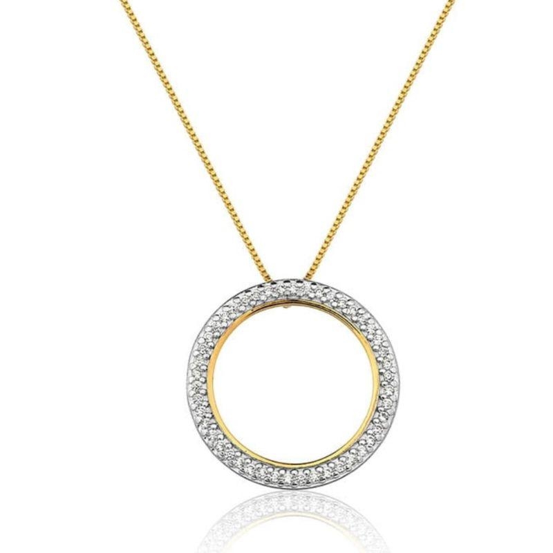 COLAR CIRCULO APLIQUE RODIO