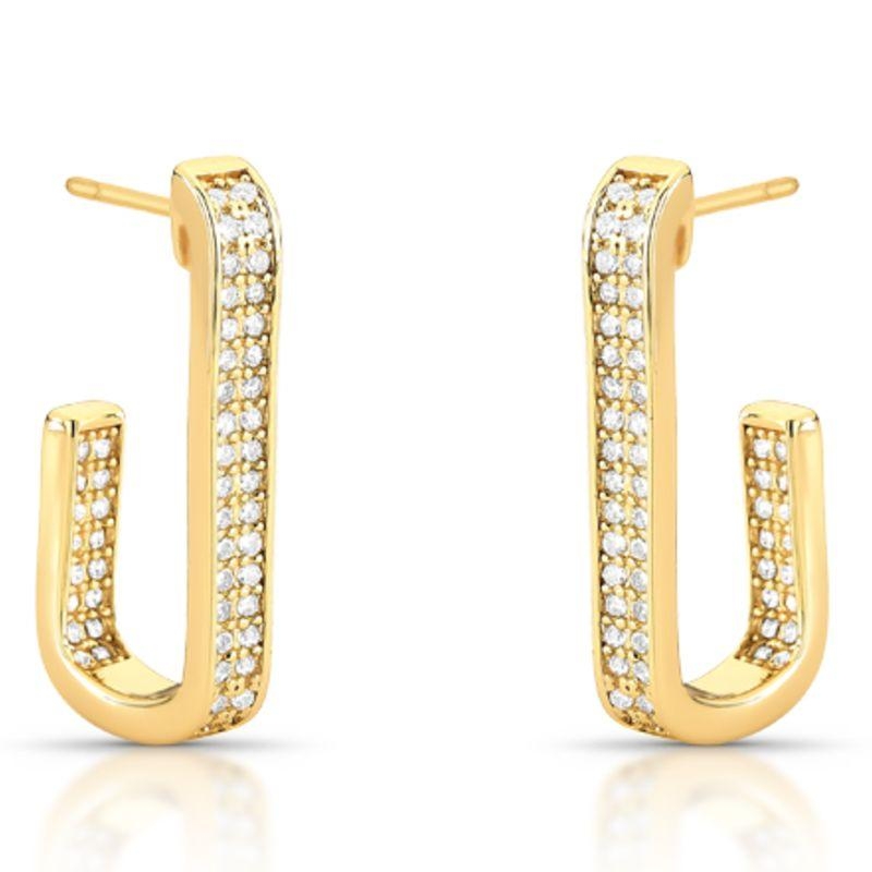 ARGOLA MICRO ZIRCONIA RETANGULAR G
