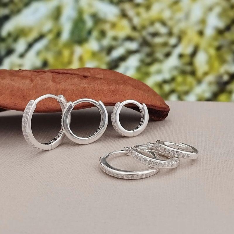 TRIO ARGOLA 1 FILEIRA ZIRCONIA