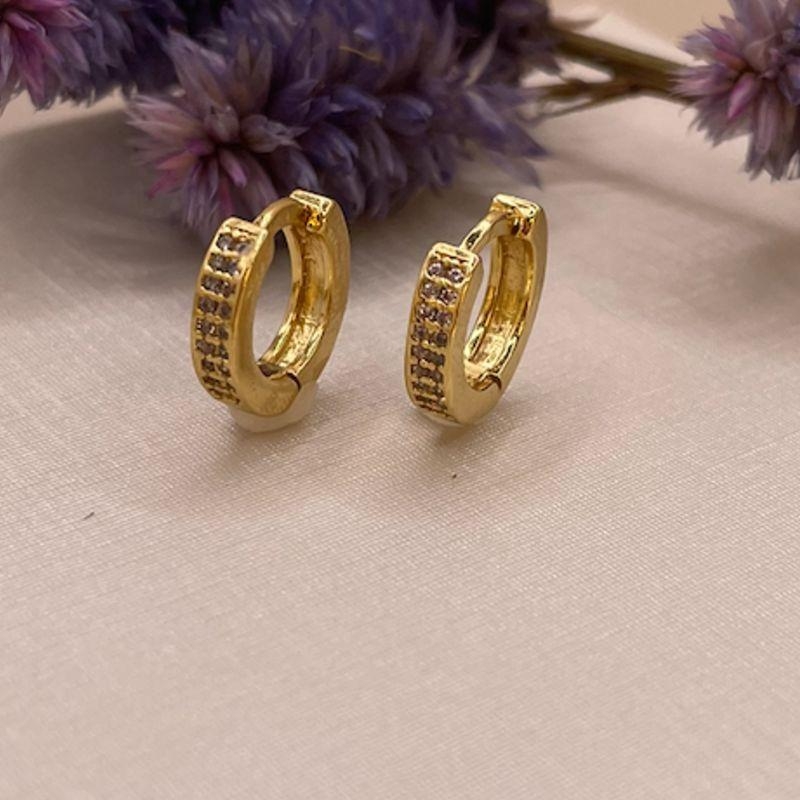 ARGOLA DUPLA ZIRCONIA